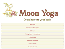 Tablet Screenshot of moon-yoga.com